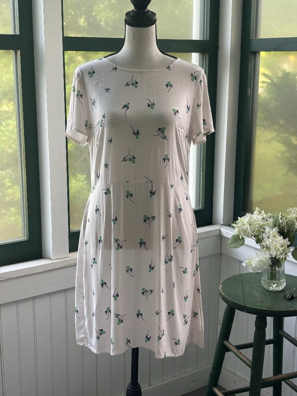 Free People Floral Print Mini Dress | Ivory | Size 4 | New with Tags